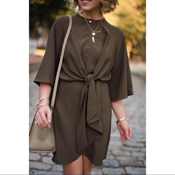 topshop knot front mini dress